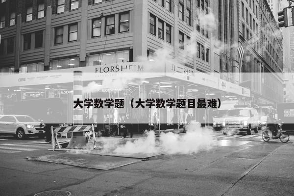 大学数学题（大学数学题目最难）