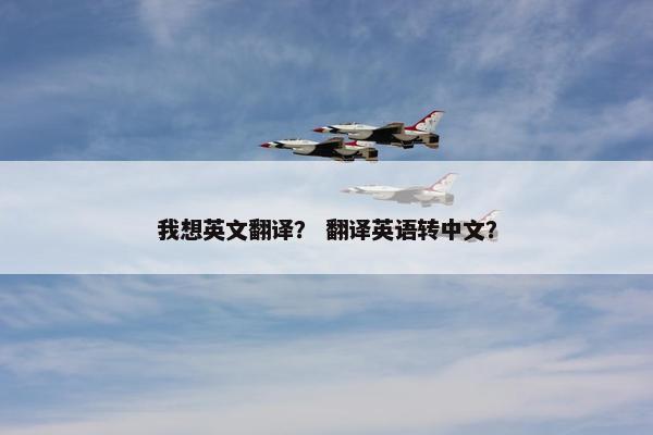 我想英文翻译？ 翻译英语转中文？