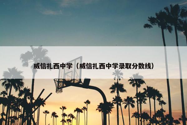 威信扎西中学（威信扎西中学录取分数线）