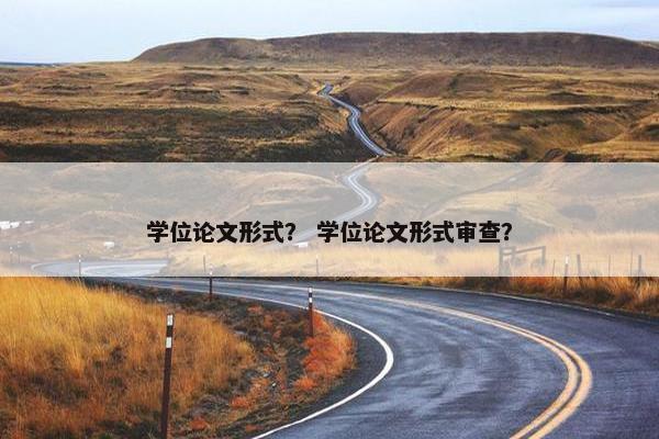 学位论文形式？ 学位论文形式审查？