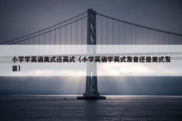 小学学英语美式还英式（小学英语学英式发音还是美式发音）