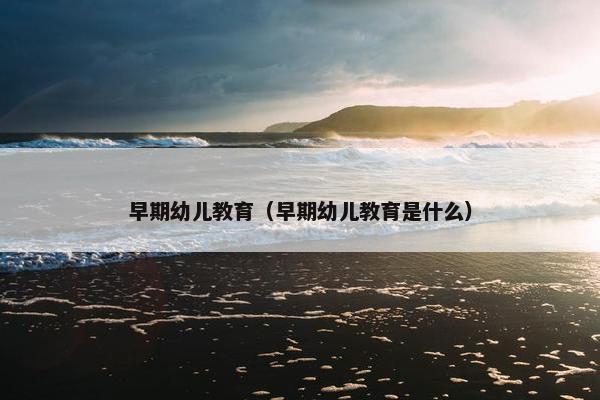 早期幼儿教育（早期幼儿教育是什么）