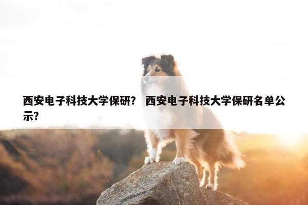 西安电子科技大学保研？ 西安电子科技大学保研名单公示？