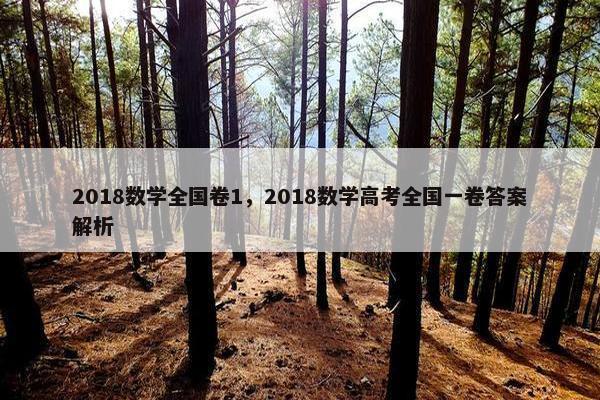 2018数学全国卷1，2018数学高考全国一卷答案解析