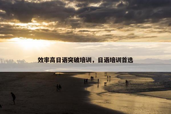效率高日语突破培训，日语培训首选