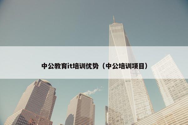 中公教育it培训优势（中公培训项目）