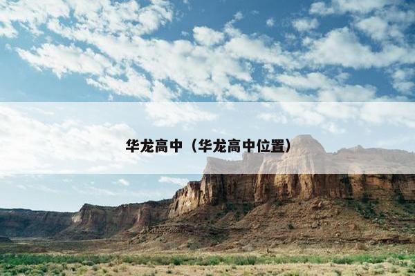 华龙高中（华龙高中位置）