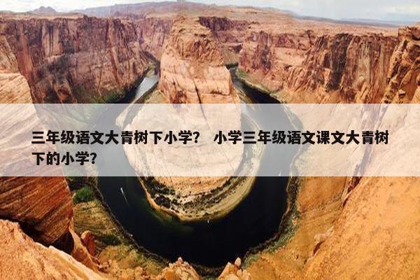 三年级语文大青树下小学？ 小学三年级语文课文大青树下的小学？