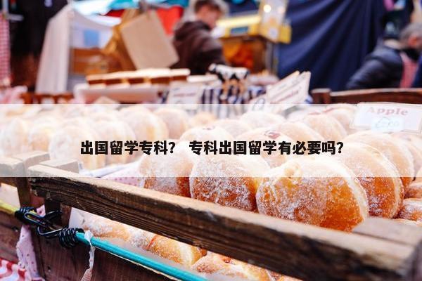 出国留学专科？ 专科出国留学有必要吗？