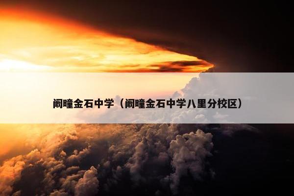 阚疃金石中学（阚疃金石中学八里分校区）