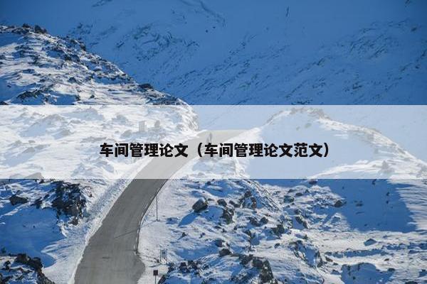 车间管理论文（车间管理论文范文）