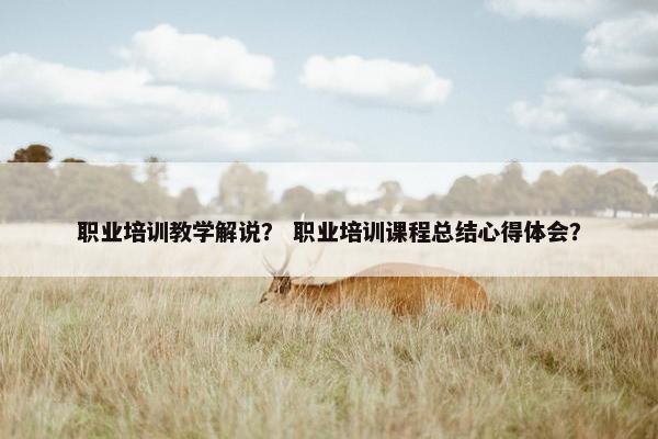 职业培训教学解说？ 职业培训课程总结心得体会？