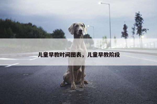 儿童早教时间图表，儿童早教阶段