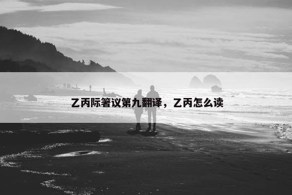 乙丙际箸议第九翻译，乙丙怎么读