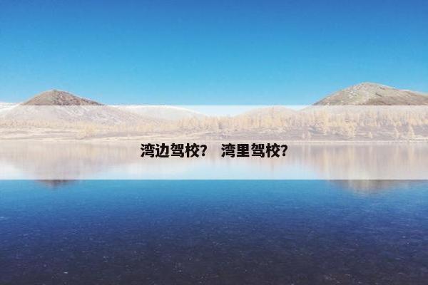 湾边驾校？ 湾里驾校？