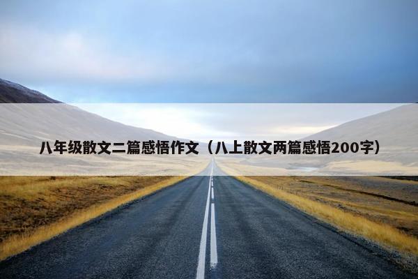 八年级散文二篇感悟作文（八上散文两篇感悟200字）