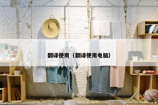 翻译使用（翻译使用电脑）