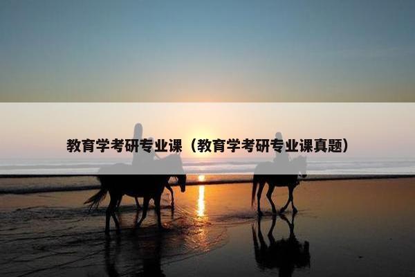 教育学考研专业课（教育学考研专业课真题）