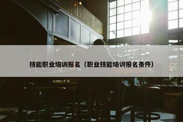 技能职业培训报名（职业技能培训报名条件）