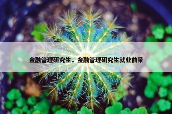 金融管理研究生，金融管理研究生就业前景