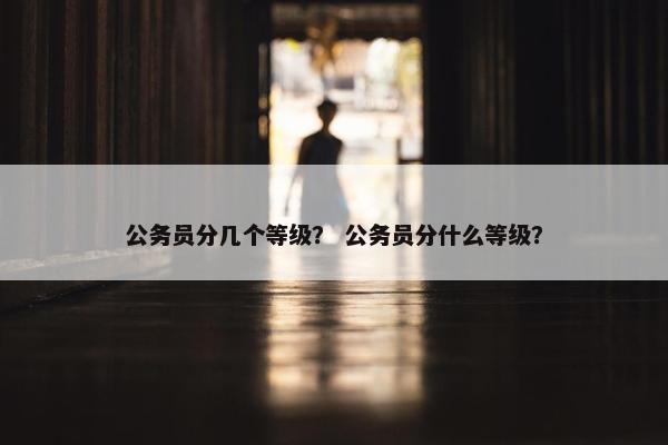 公务员分几个等级？ 公务员分什么等级？