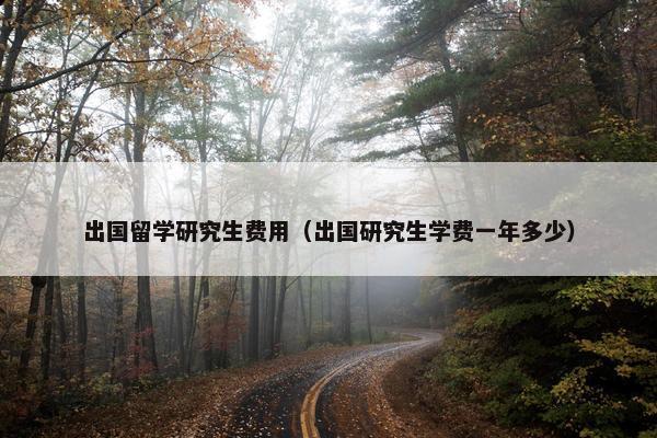 出国留学研究生费用（出国研究生学费一年多少）
