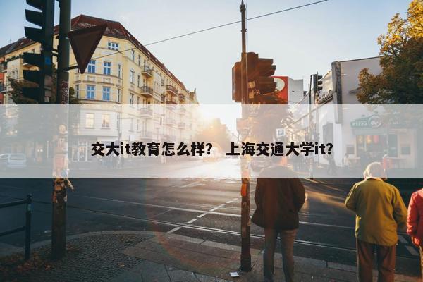 交大it教育怎么样？ 上海交通大学it？