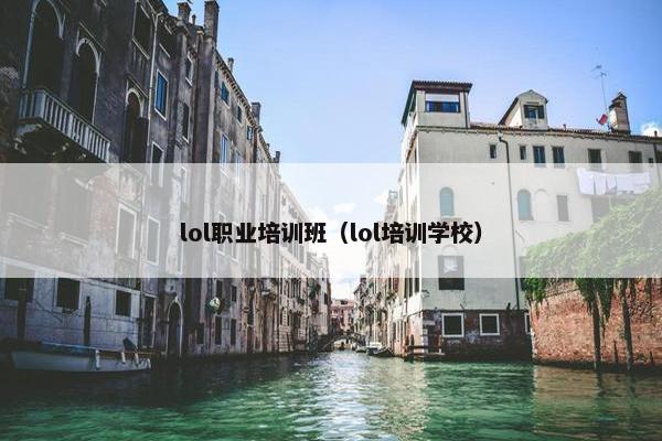 lol职业培训班（lol培训学校）