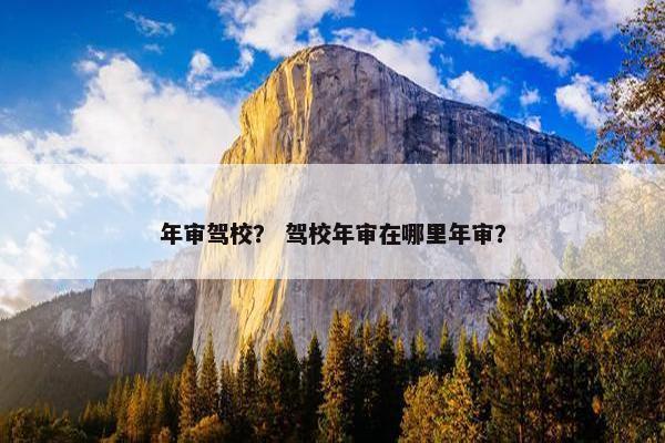 年审驾校？ 驾校年审在哪里年审？