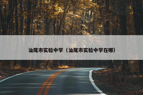 汕尾市实验中学（汕尾市实验中学在哪）