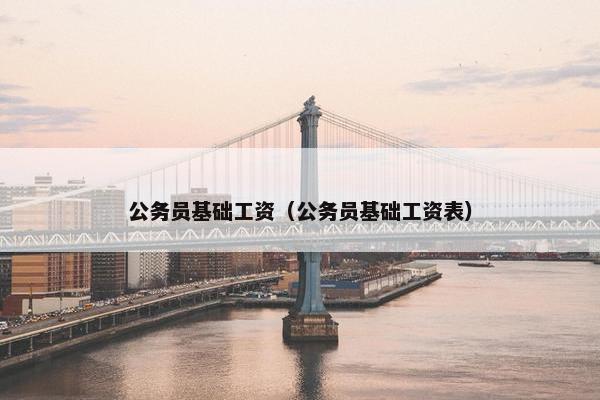 公务员基础工资（公务员基础工资表）