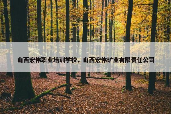 山西宏伟职业培训学校，山西宏伟矿业有限责任公司