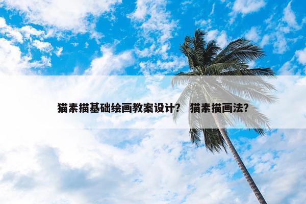 猫素描基础绘画教案设计？ 猫素描画法？