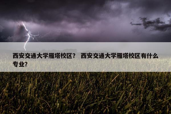 西安交通大学雁塔校区？ 西安交通大学雁塔校区有什么专业？