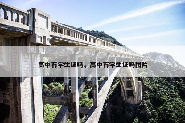 高中有学生证吗，高中有学生证吗图片