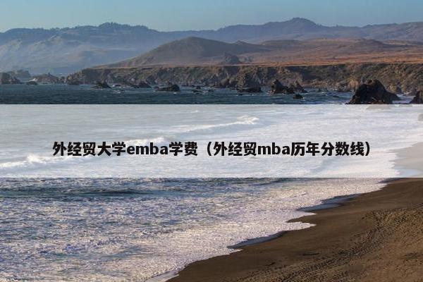 外经贸大学emba学费（外经贸mba历年分数线）