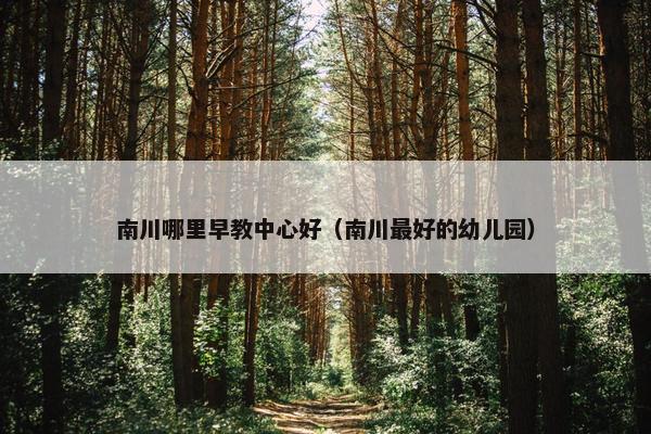 南川哪里早教中心好（南川最好的幼儿园）