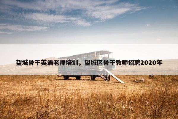 望城骨干英语老师培训，望城区骨干教师招聘2020年
