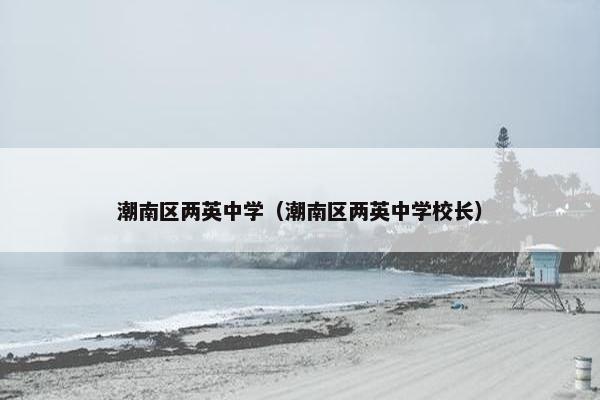 潮南区两英中学（潮南区两英中学校长）