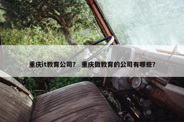 重庆it教育公司？ 重庆做教育的公司有哪些？