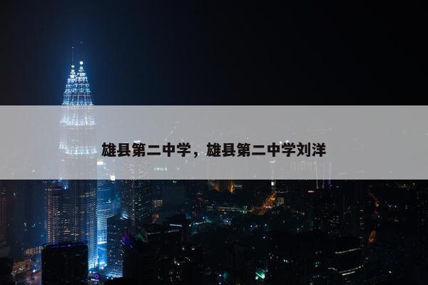 雄县第二中学，雄县第二中学刘洋