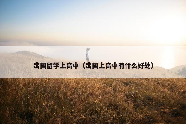 出国留学上高中（出国上高中有什么好处）
