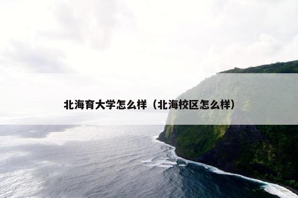 北海育大学怎么样（北海校区怎么样）