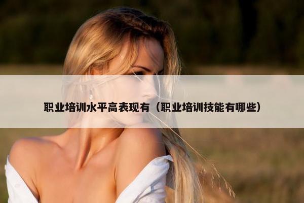 职业培训水平高表现有（职业培训技能有哪些）