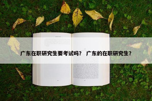 广东在职研究生要考试吗？ 广东的在职研究生？