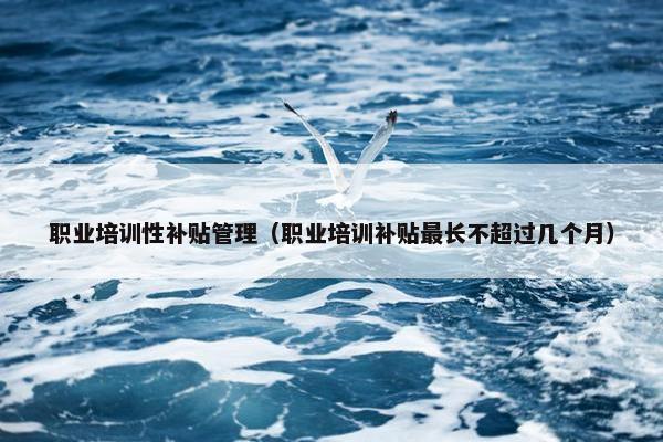 职业培训性补贴管理（职业培训补贴最长不超过几个月）