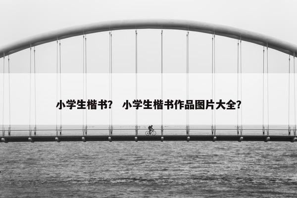 小学生楷书？ 小学生楷书作品图片大全？