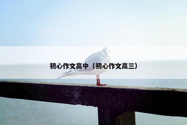 初心作文高中（初心作文高三）