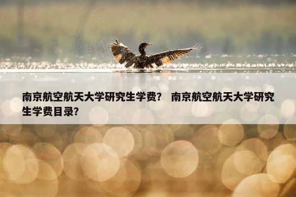 南京航空航天大学研究生学费？ 南京航空航天大学研究生学费目录？