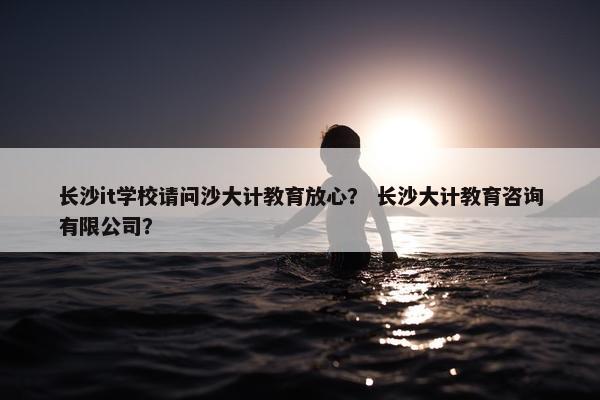 长沙it学校请问沙大计教育放心？ 长沙大计教育咨询有限公司？